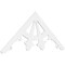 Ekena Millwork Pitch Riley Architectural Grade PVC Gable Pediment, 72"W x 30"H x 1"P (10/12) GPP072X030X100RIL - alternate 1